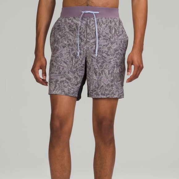 Lululemon T.H.E 7” linerless shorts black purple Parallel Divide Dusky Lavender - Picture 8 of 11
